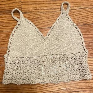 Hollister crochet crop tank size xs